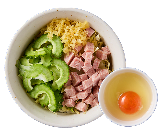 ゴーヤもんじゃチャンプル風